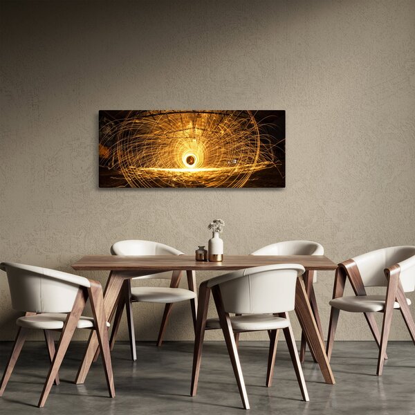 Egy izzó lemez képe (120x50 cm)