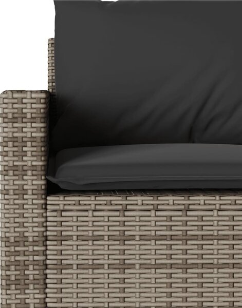 6 részes szürke polyrattan kerti ülőgarnitúra párnákkal