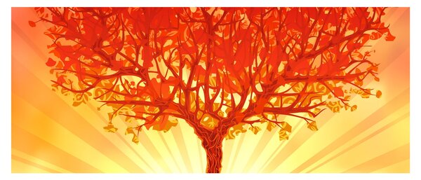 Kép - Fa a nap ragyogásában (120x50 cm)