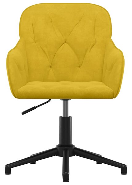 2 db sárga bársony forgó étkezőszék
