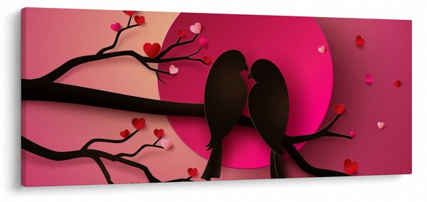 Kép - Szerelmes madarak (120x50 cm)
