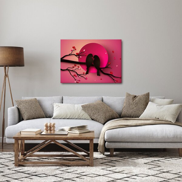 Kép - Szerelmes madarak (70x50 cm)
