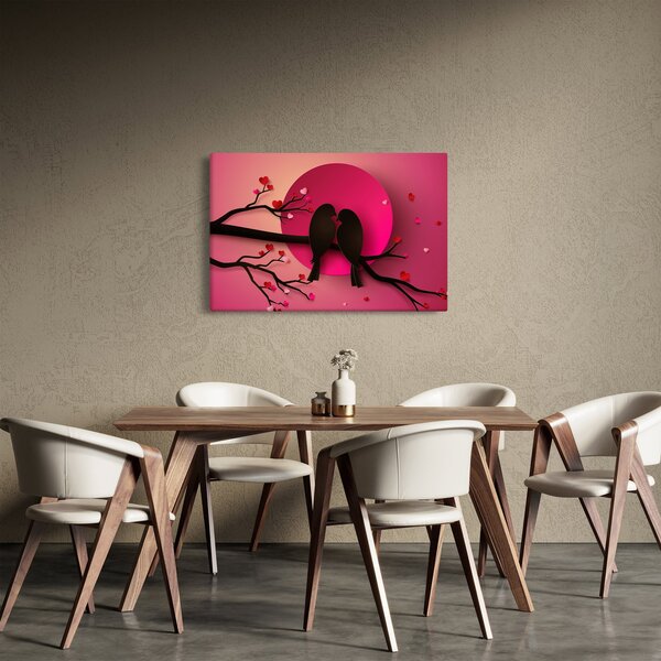 Kép - Szerelmes madarak (90x60 cm)