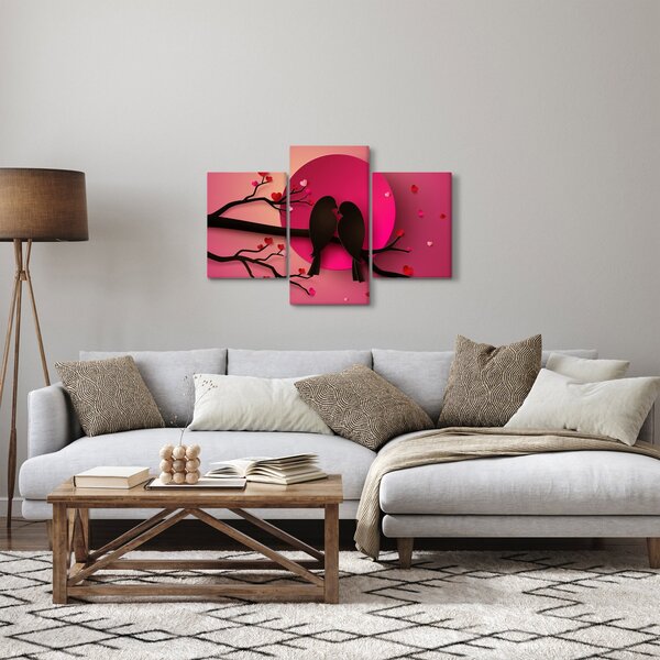 Kép - Szerelmes madarak (90x60 cm)