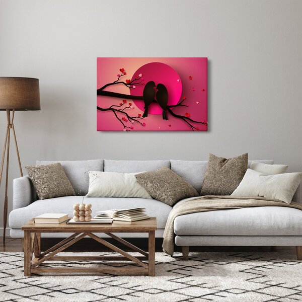 Kép - Szerelmes madarak (90x60 cm)