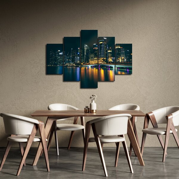 Egy kép az éjszakai Szingapúrról (150x105 cm)