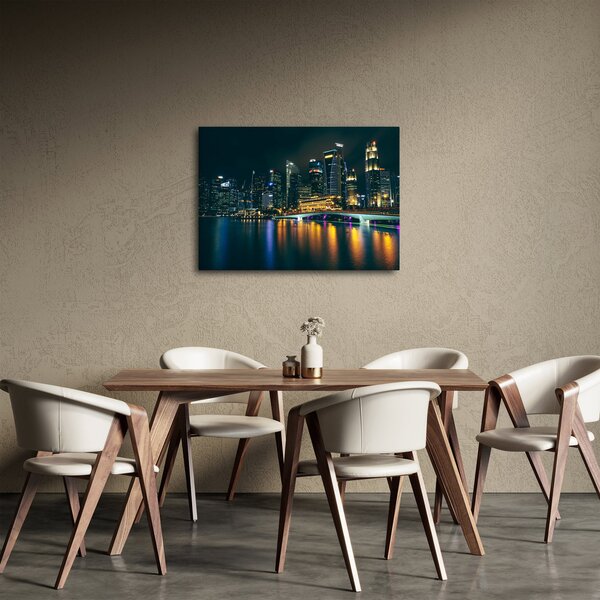 Egy kép az éjszakai Szingapúrról (70x50 cm)