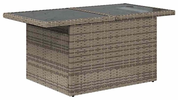 VidaXL Kerti Kanapé Szett 11 pcs Szürke Poli rattan