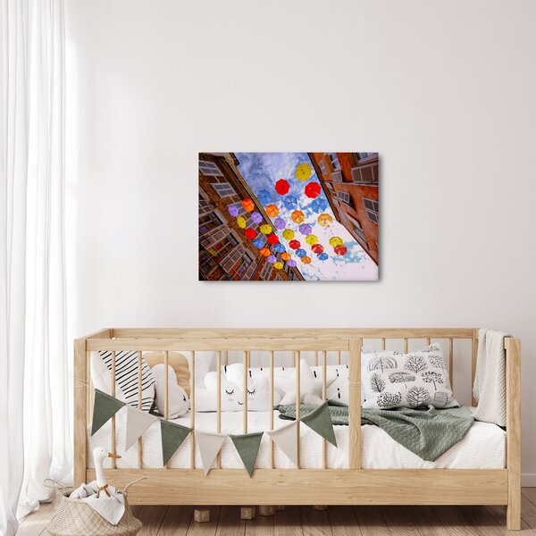 Színes esernyők képe (70x50 cm)