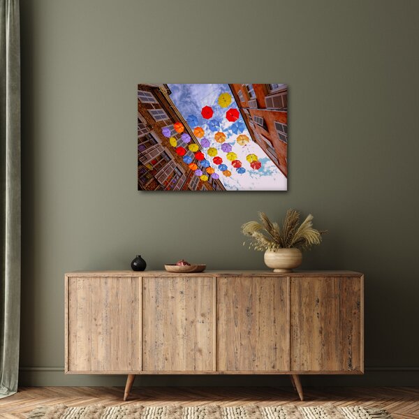 Színes esernyők képe (70x50 cm)