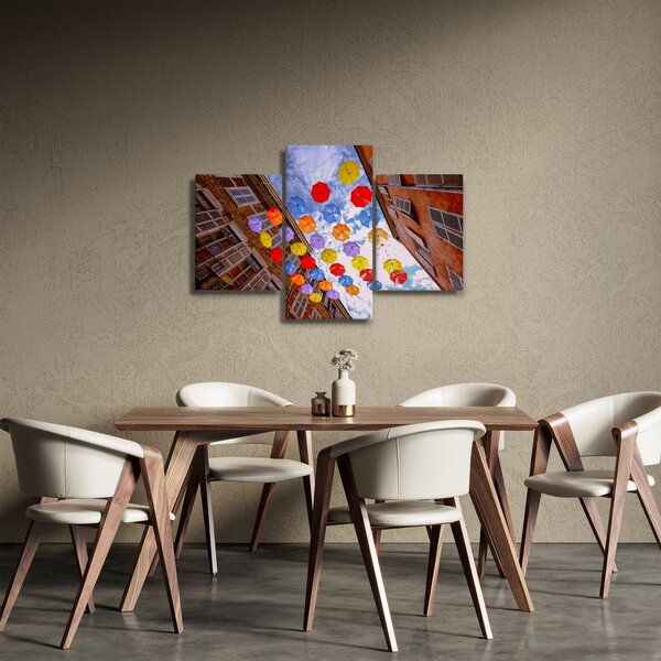 Színes esernyők képe (90x60 cm)
