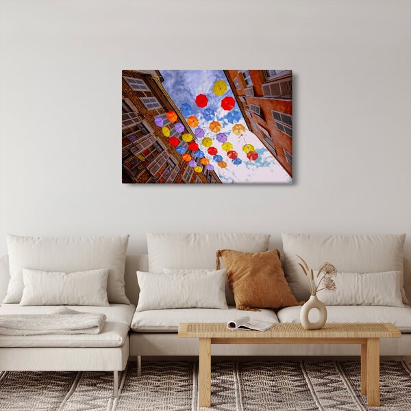 Színes esernyők képe (90x60 cm)