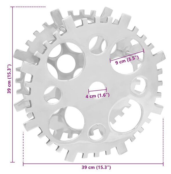 Ezüst borosállvány 15.4x5.5x15.4 inch Alumínium