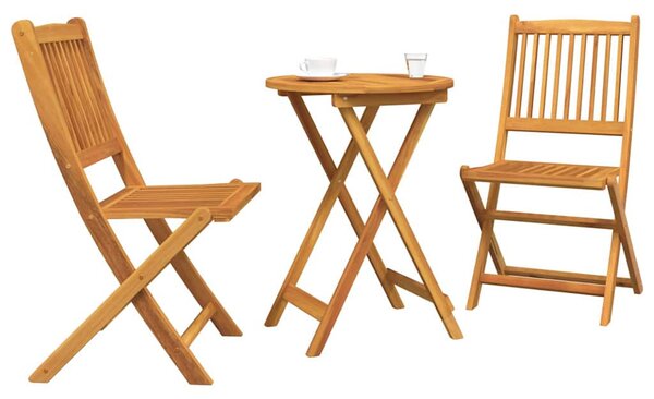 VidaXL Kert Bistro Készlet 3 pcs Barna Tömör Akácfa