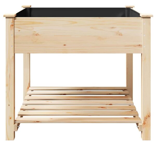 Kertifiók polccal 90x90x76 cm Tömör fenyő