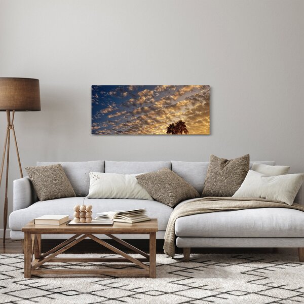 Kép - Pálmafák a felhők között (120x50 cm)