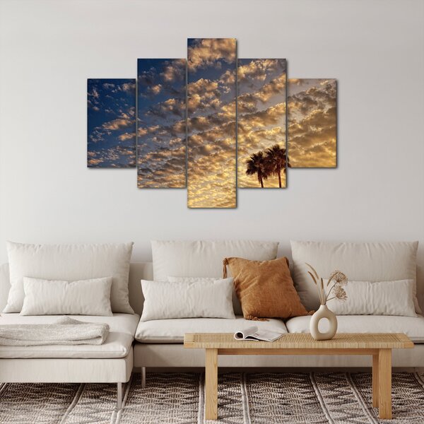 Kép - Pálmafák a felhők között (150x105 cm)