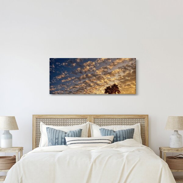 Kép - Pálmafák a felhők között (120x50 cm)