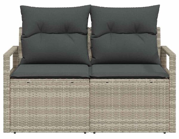 Kerti kanapé párnával 120 x 62 x 69 cm polirattan