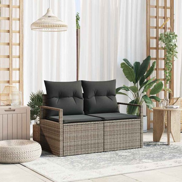 Kerti kanapé párnával 120 x 62 x 69 cm polirattan