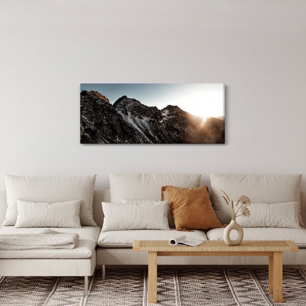 Egy sziklás hegység képe (120x50 cm)