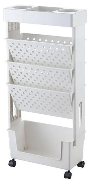 Bookcart™ ötszintes Guruló Könyvespolc