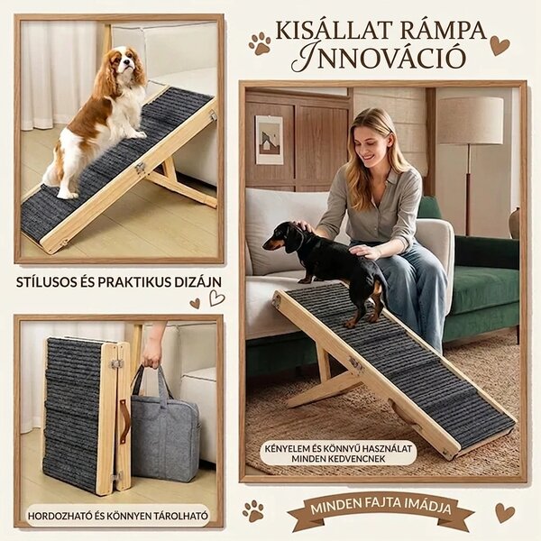 Pawclimb™ összecsukható, állítható Kutyarámpa