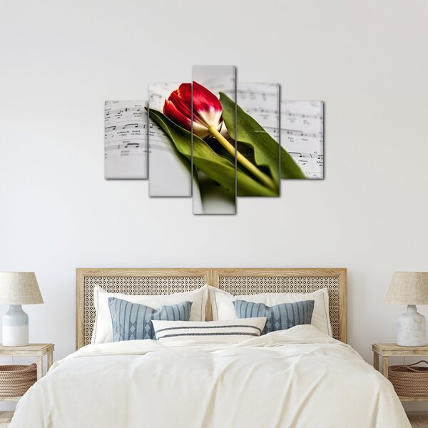 Egy vörös tulipán képe (150x105 cm)