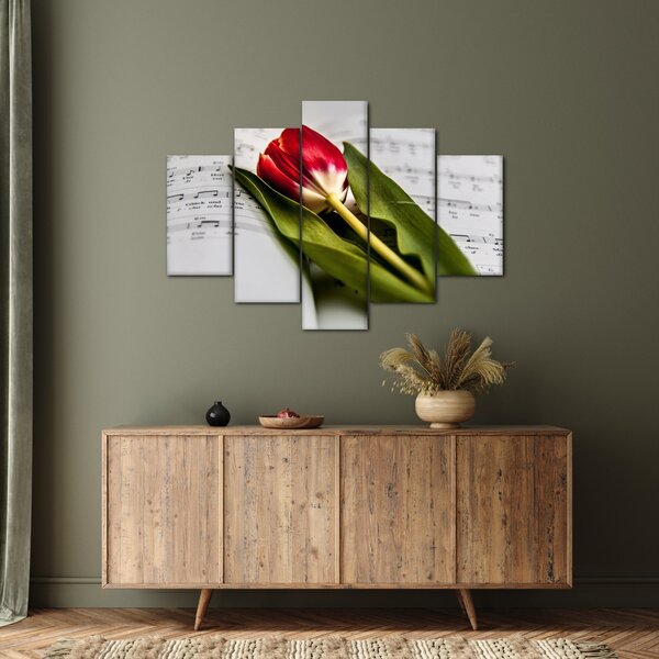 Egy vörös tulipán képe (150x105 cm)