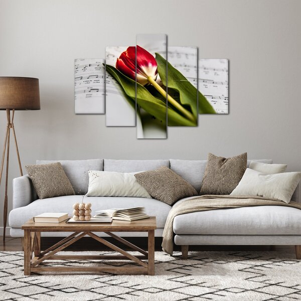 Egy vörös tulipán képe (150x105 cm)