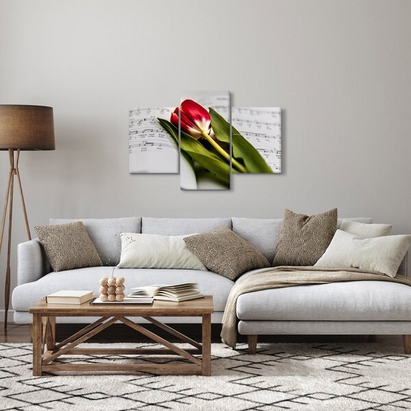 Egy vörös tulipán képe (90x60 cm)