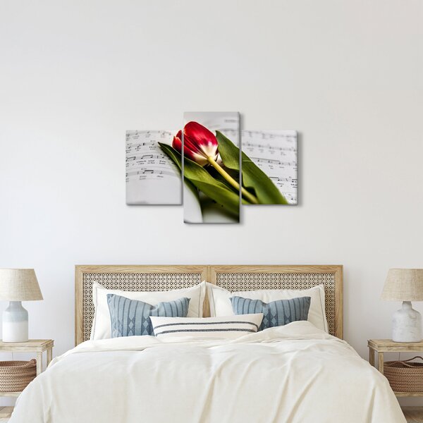 Egy vörös tulipán képe (90x60 cm)