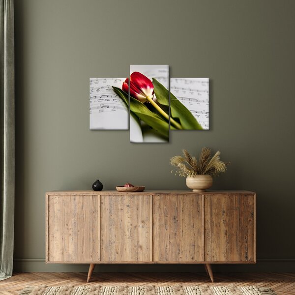 Egy vörös tulipán képe (90x60 cm)