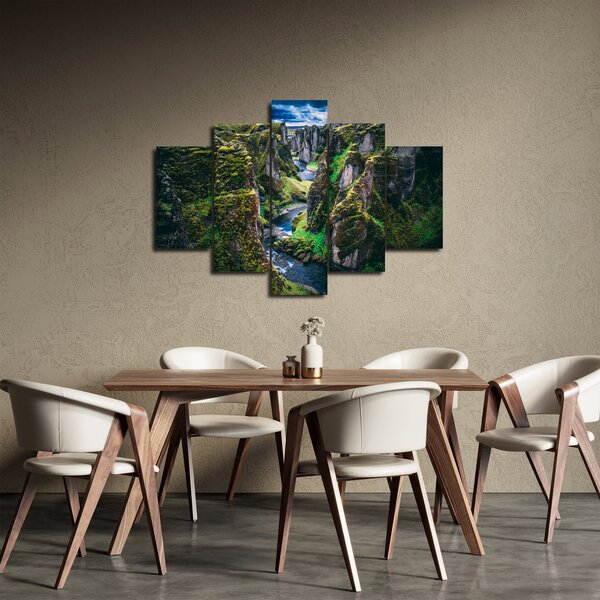 Kép - Folyó a sziklás völgyben (150x105 cm)