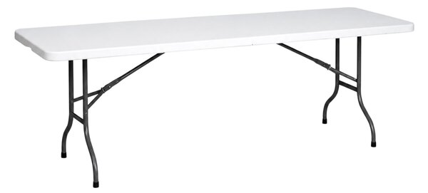Kerti asztal összecsukható HDPE 180cm, fehér