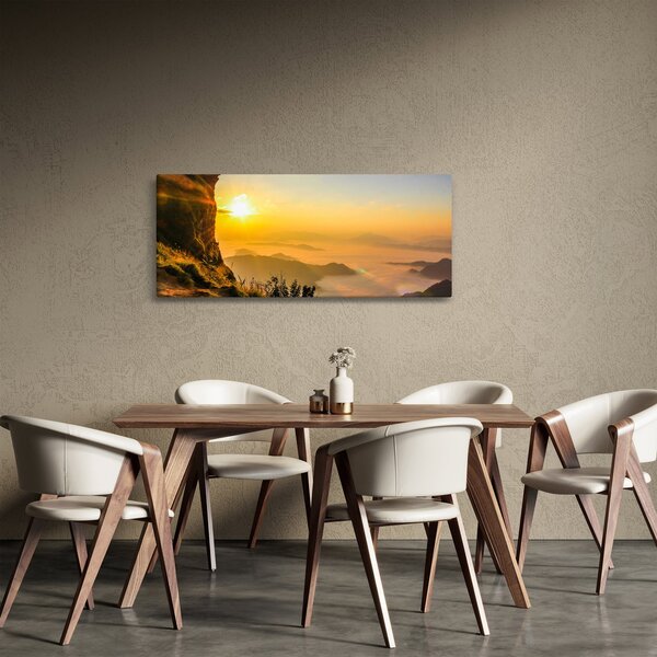 Egy völgy képe a reggeli ködben (120x50 cm)
