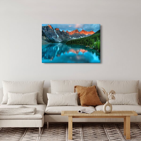 Egy türkizkék tó képe (90x60 cm)