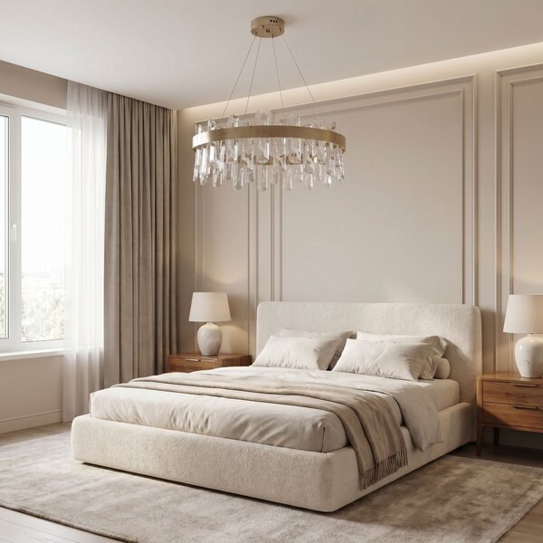 LED kristály függőlámpa SWE074-1CP 50cm Brushed Gold