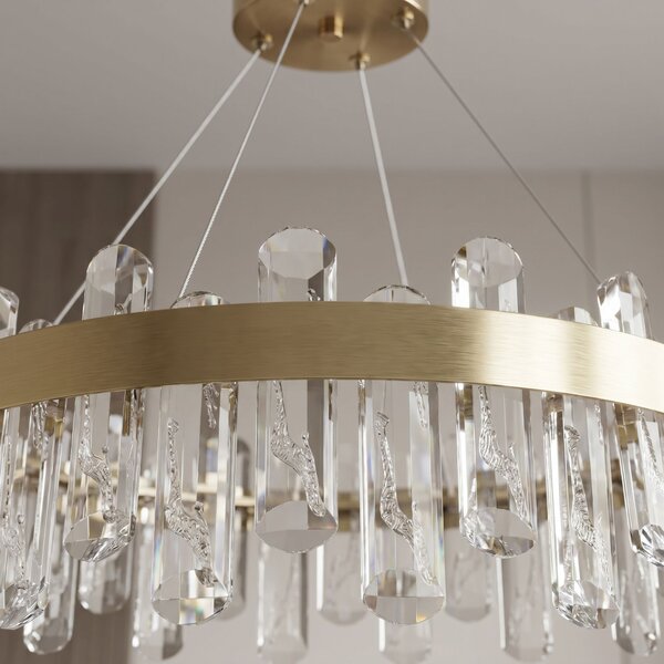LED kristály függőlámpa SWE074-1CP 50cm Brushed Gold