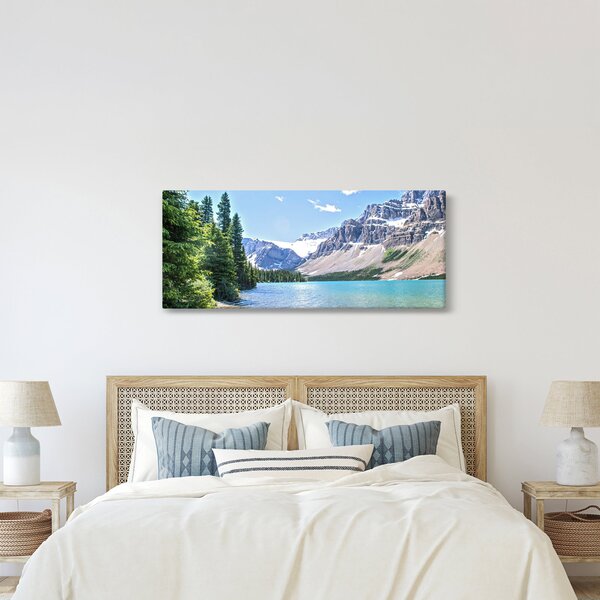 Egy alpesi tó képe (120x50 cm)
