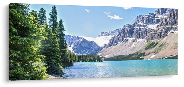 Egy alpesi tó képe (120x50 cm)