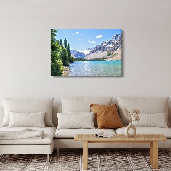 Egy alpesi tó képe (90x60 cm)
