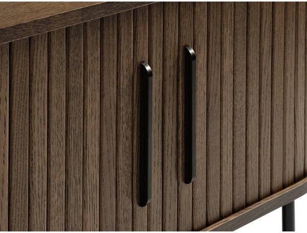 Barna TV-állvány tölgyfa dekorral 120x56 cm Nola – Unique Furniture