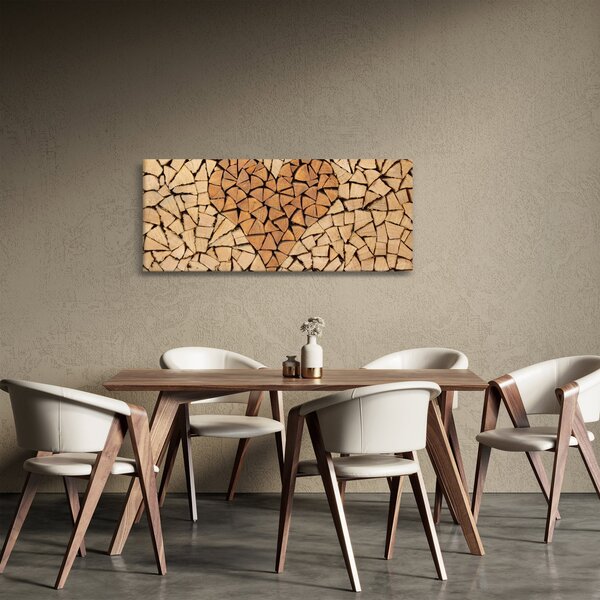 Kép - szív fából (120x50 cm)