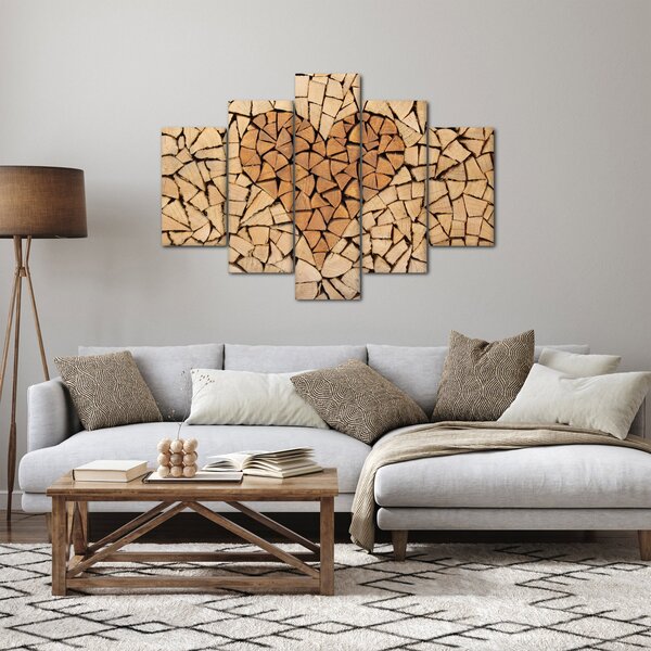 Kép - szív fából (150x105 cm)