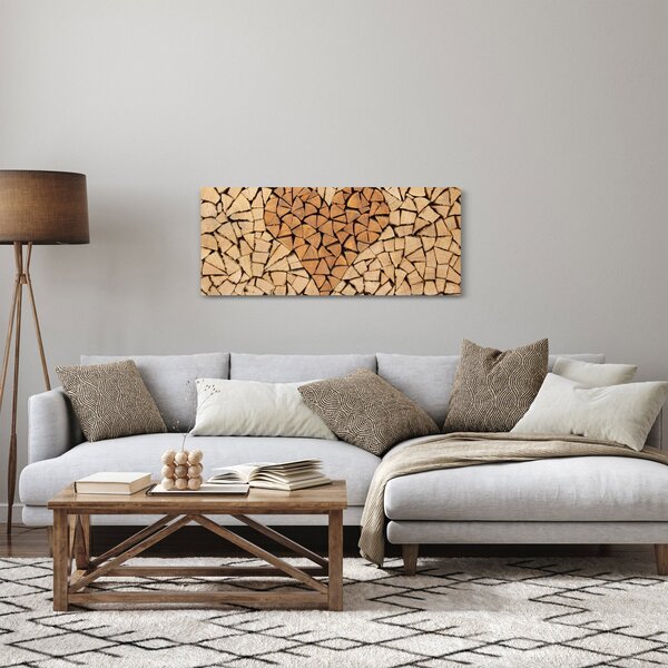 Kép - szív fából (120x50 cm)
