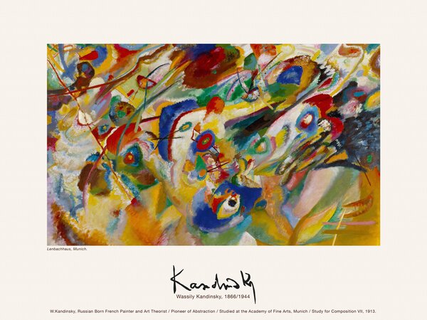 Festmény reprodukció Composition VII (Vintage Abstract) - Wassily Kandinsky, (40 x 30 cm)