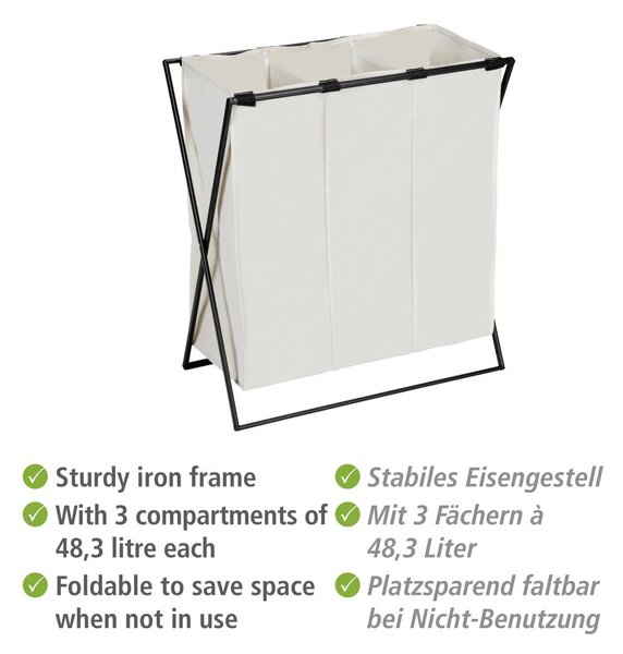 Textil szennyeskosár 145 l Trio – Wenko