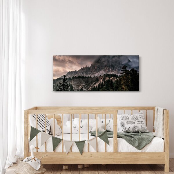 Sziklás hegyek képe (120x50 cm)