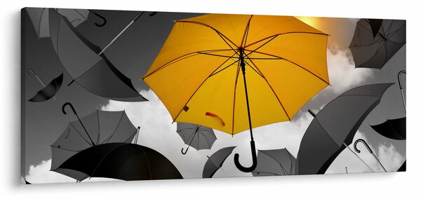 Egy sárga esernyő képe (120x50 cm)